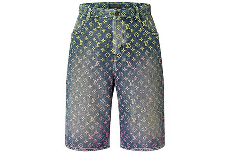 Louis Vuitton Rainbow Monogram Denim Shorts Blue .